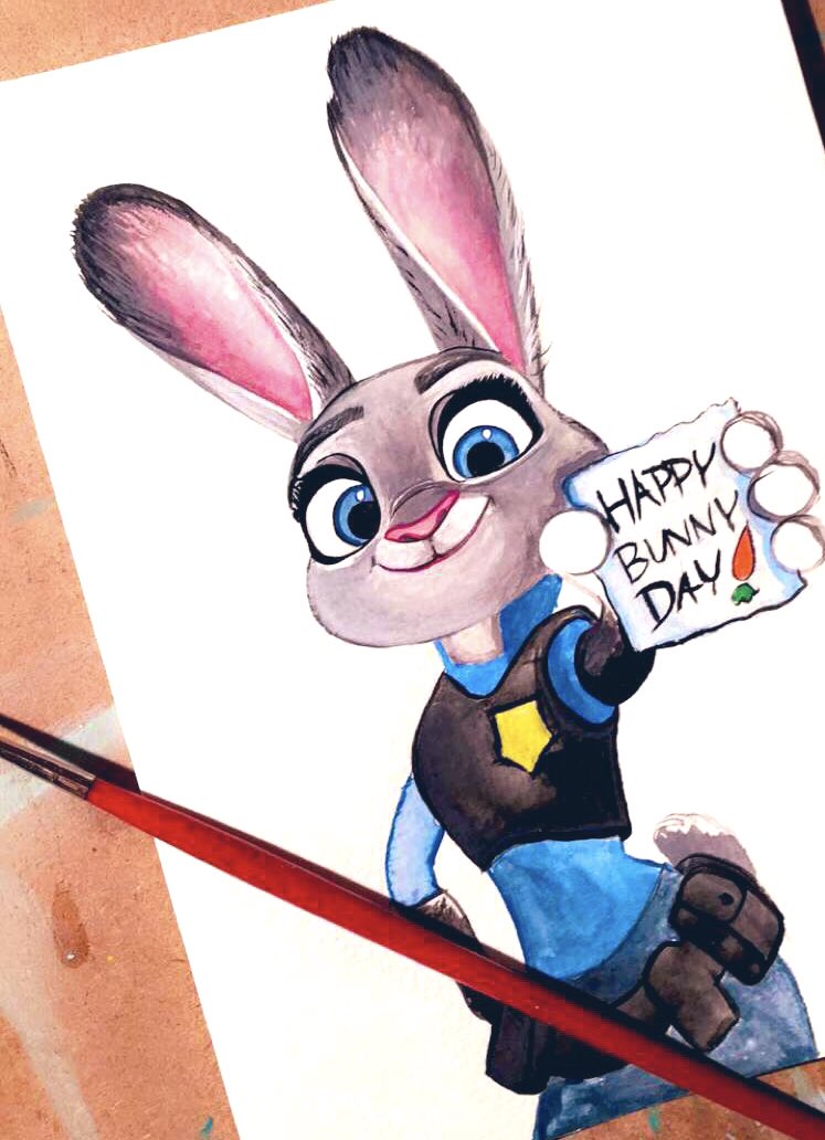 Annettelilydoll's tweet photo. Artist feels🌸 who is ready for Easter and all the #chocolate eggs? #artists #Zootopia #artstudy #eastereggs @DisneyAnimation https://t.co/A1R4OtHUtd