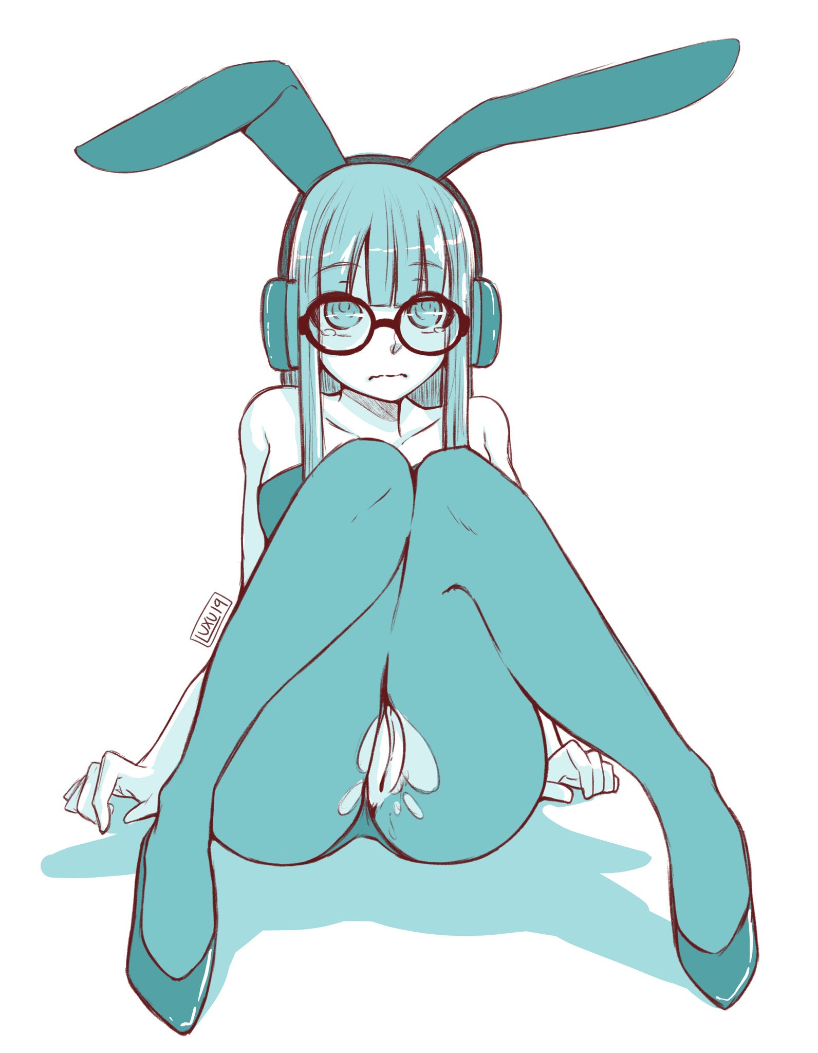 “Futaba Sakura in a bunny outfit (〃ω〃)” .