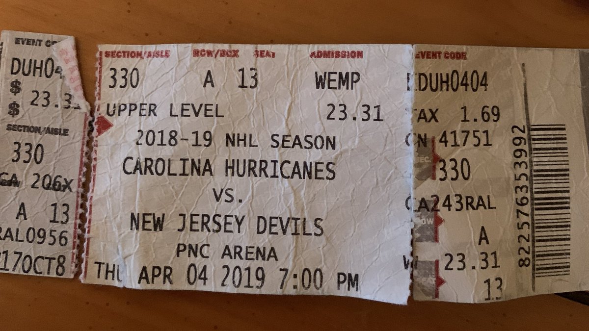 john_flanagan's tweet photo. getting ready to head out to watch the  @NHLCanes and found this in my back pocket. through the wash in 1 piece(ish). hockey gods are sending a message. #takewarning #takewashing #gocanes #nocaps https://t.co/KeOpDzI3S3