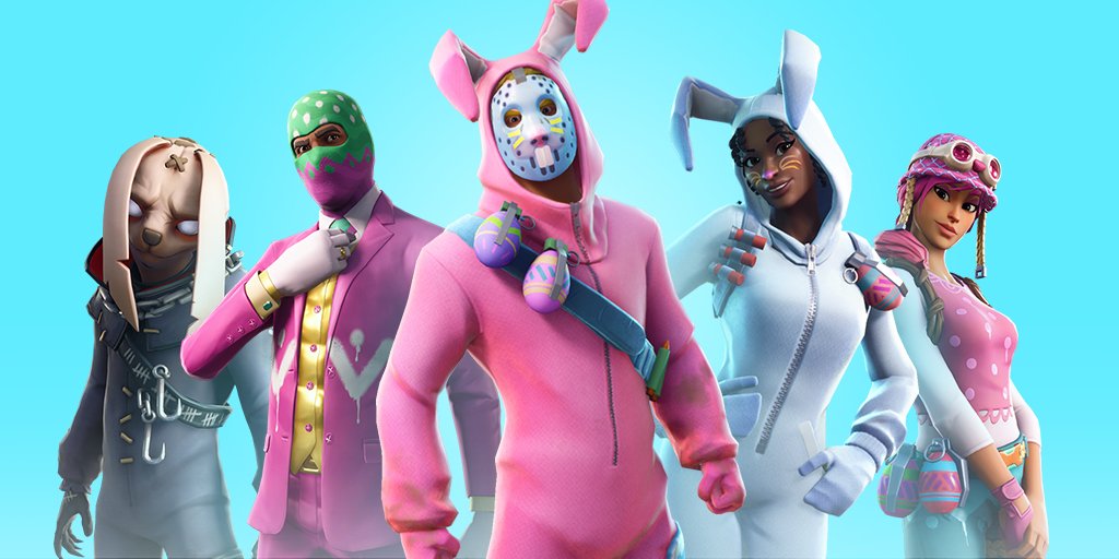 FortniteVSstats's tweet photo. NEWS UPDATE:

Electric Bunnies
Electrify your game lobby with the newest Music, Electro-fied! All six bunny Outfits are also in the Item Shop!

==> https://t.co/JTmZ2jz3p6

 #Fortnite #FortniteBattleRoyale https://t.co/QvNhan6djK
