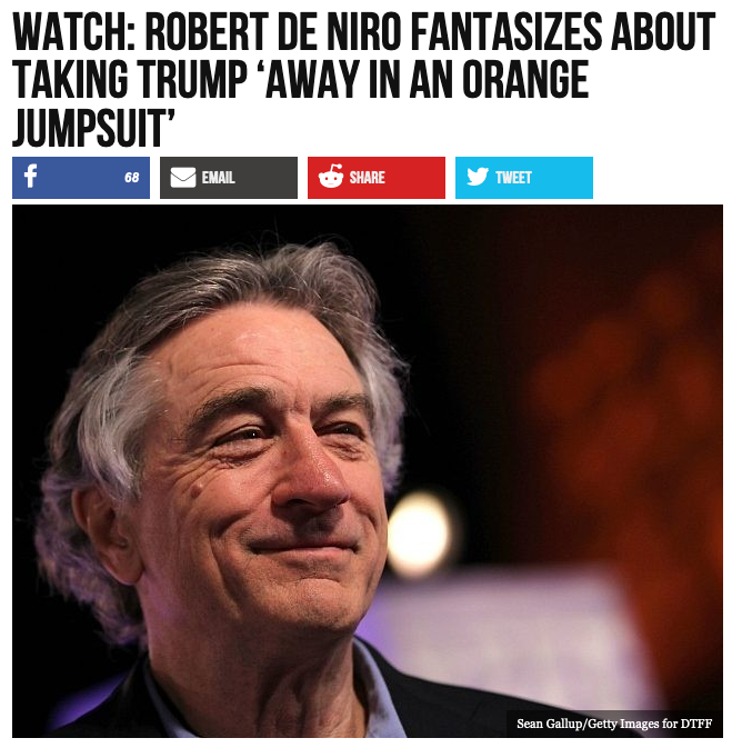 Robert De Niro is now only a clone used for  #propaganda. POTUS: "A very Low IQ individual." “Wake up Punchy!”De Niro's  #projection about POTUS:- wannabe gangster- no morals- soul-lessThese are puppets. It's all a show.  http://bit.ly/2VcDys9 