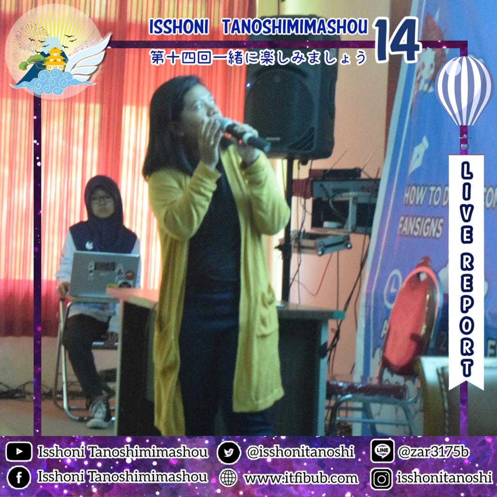 IsshoniTanoshi's tweet image. [LIVE REPORT ISSHONI TANOSHIMIMASHOU 14]

Kegiatan Webcomic Class with @lintankleen
😀👍🏻
.
#LiveReportIT14 #ITFIBUB #IT14
#UniversitasBrawijaya
#EventMalang
#JapaneseFestival