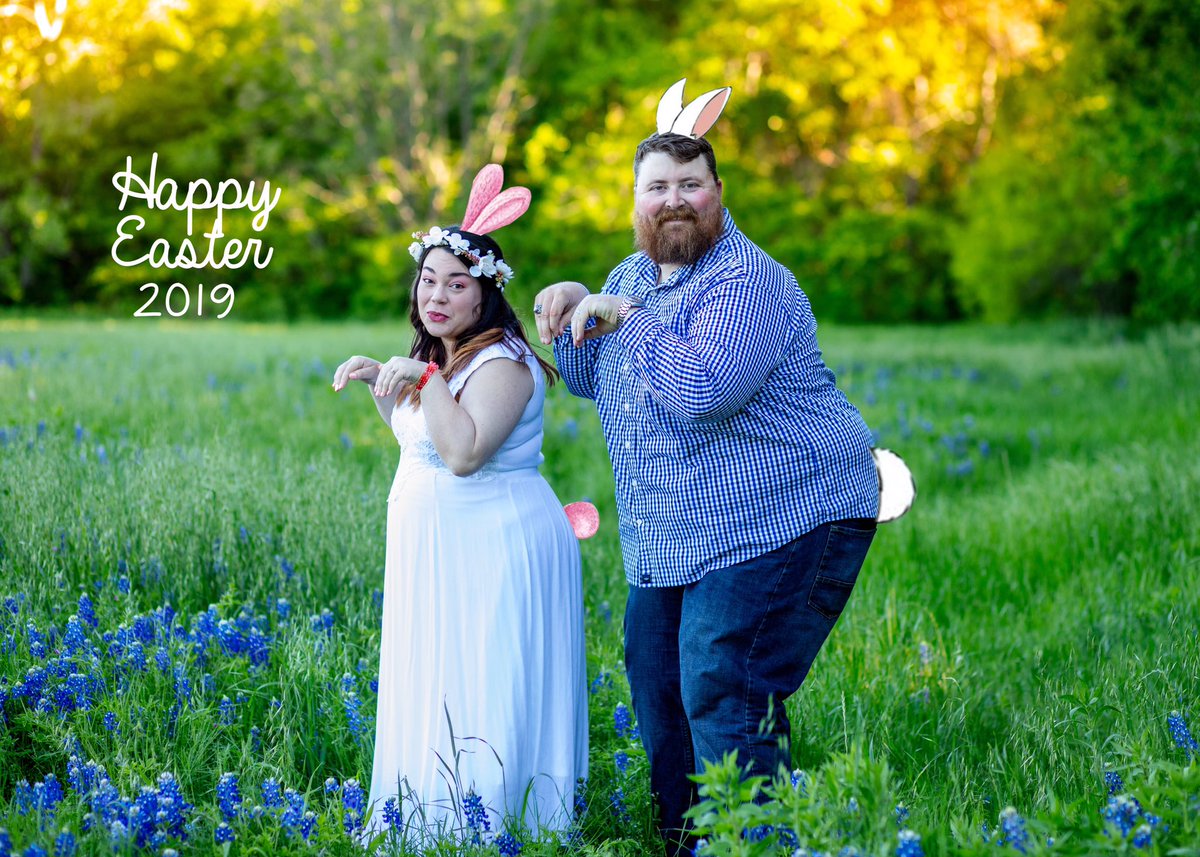 cgphotography15's tweet photo. HAPPY EASTER from The Benware’s! (Couldn’t help putting on bunny ears &amp; tail!) lol @CoachBenware @leah_benware 

#cgphotography15 #canon #BabyBumpPictures #BabyBump #MaternityPictures #CominginMay #SpringBaby #Parentstobe #ProudParents #Bunny #HappyEaster https://t.co/IeGDO57mIc