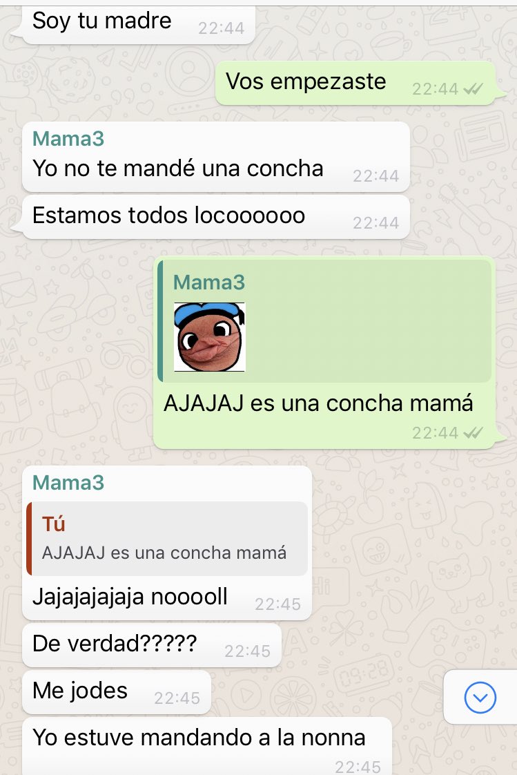SantiFaraci's tweet image. Mamá mandando conchas a la familia