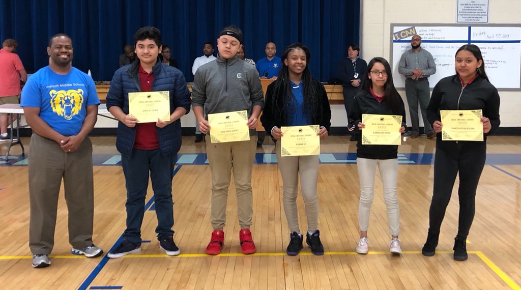 AntiochMSC's tweet photo. Antioch Middle 7th grade recipients for our quarter 3 SEL Awards!
Well done!  Well-deserved! @AntiochMPBears  @MNPScounselors @MNPSSoutheast https://t.co/1tJGJFDGME