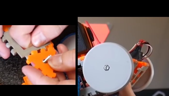 Tablonian's tweet photo. @makersmuse @MakeAnything3D I think I’m just being dumb. I’ve been playing your video repeatedly trying to glean all of the nuggets and this was throwing me off. I guess the simple answer is that the nut on the triangle doesn’t stay on when the wheel is attached. https://t.co/kgyornKcAj