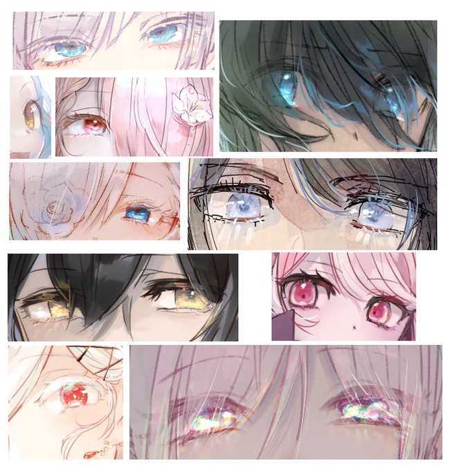 #このタグを見た人は自分の絵柄の目部分を見せる 
目すき!目すき!目!! 