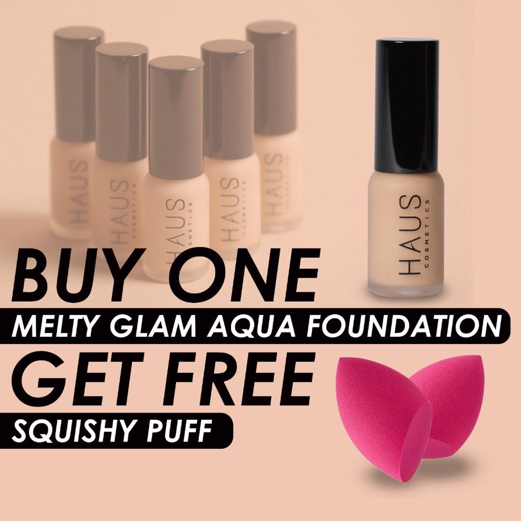 farahalim92's tweet photo. Hampa tau dak kalau beli haus foundation ni ampa dpt free squishy puff nah.. dah la harga xsampai rm50 pun.. dpt plak free puffβ€οΈ
#hauscosmetics
#halalcosmetics
#modesthalalcosmetics
#aquafoundation
#oilserum
#melkyeffect
#waterbasedfoundation
#essentialoilserum
#teamfara https://t.co/rACFvJoJYQ