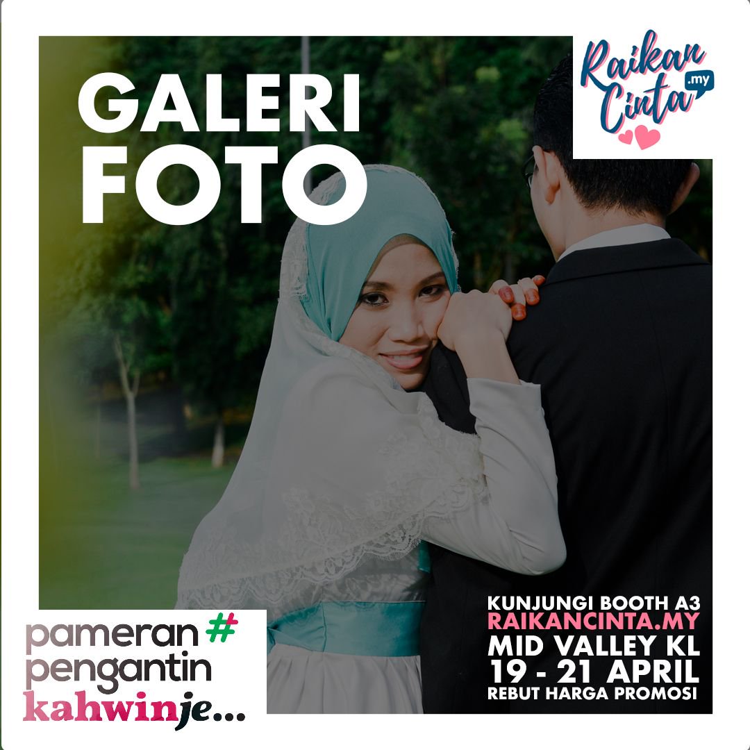 jomgo2my's tweet photo. Bina album foto sendiri di laman web majlis anda dan hadkan akses kepada pengguna terpilih sahaja, tanpa perlu bergantung kepada laman sosial terbuka.Dapati di Pameran Pengantin KahwinJedi Mid Valley 19-21 April 2019. 
#raikancinta #go2cinta #cintadigital #kahwinje #kahwin https://t.co/ic9Alf2RM5