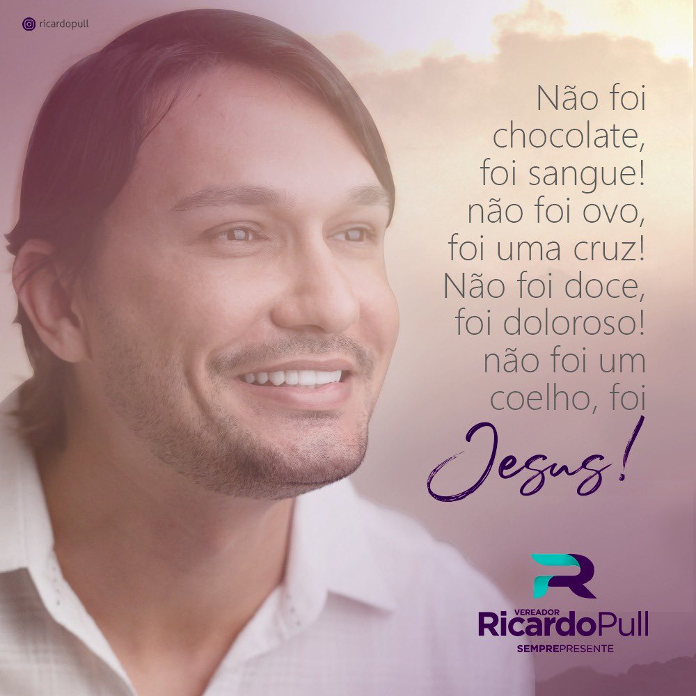 RicardoPull's tweet photo. O verdadeiro sentido da Páscoa é justamente Ele Jesus Cristo o nazareno ... #euvouandando https://t.co/vhZg93pPEq