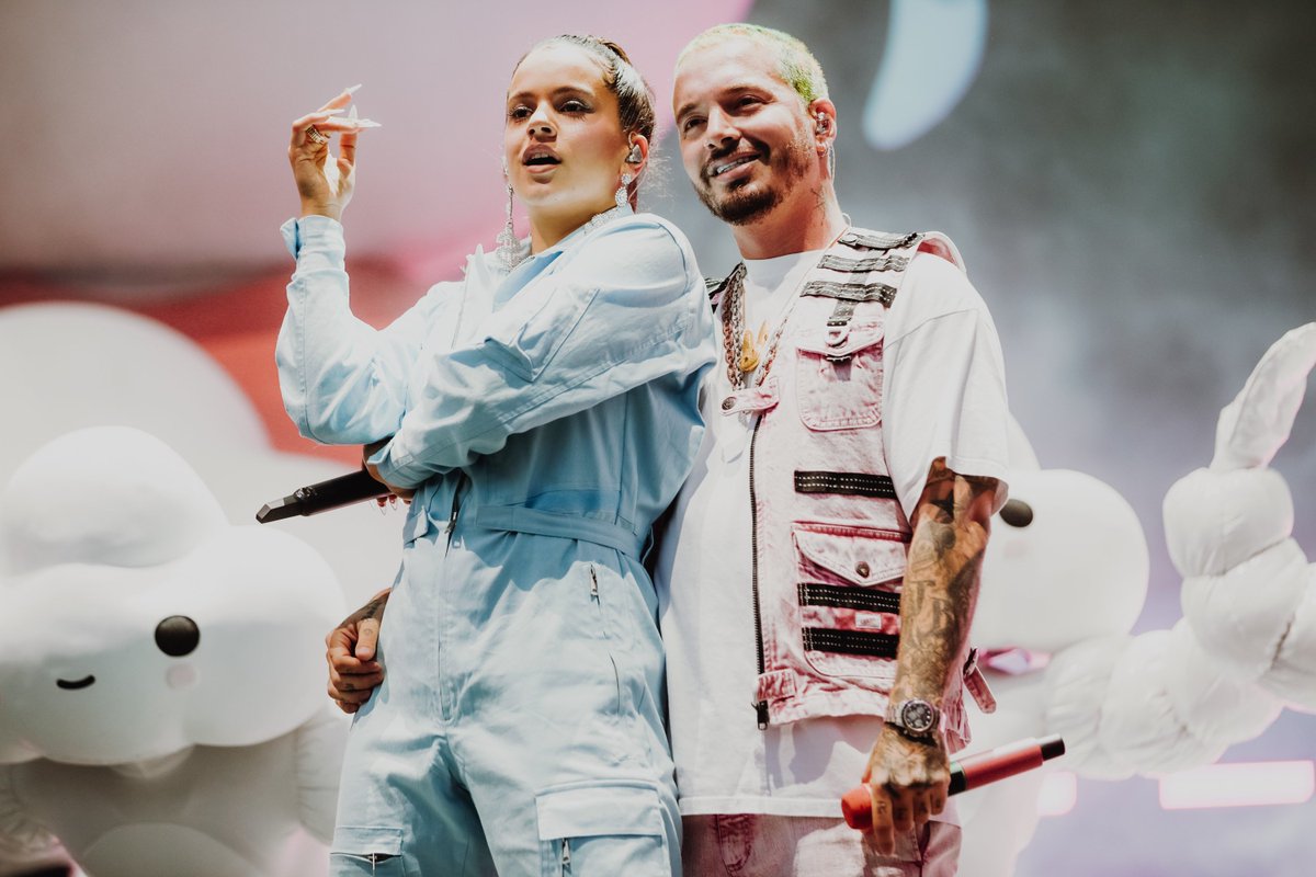 coachella's tweet image. Shinin&apos; @rosaliavt @JBalvin