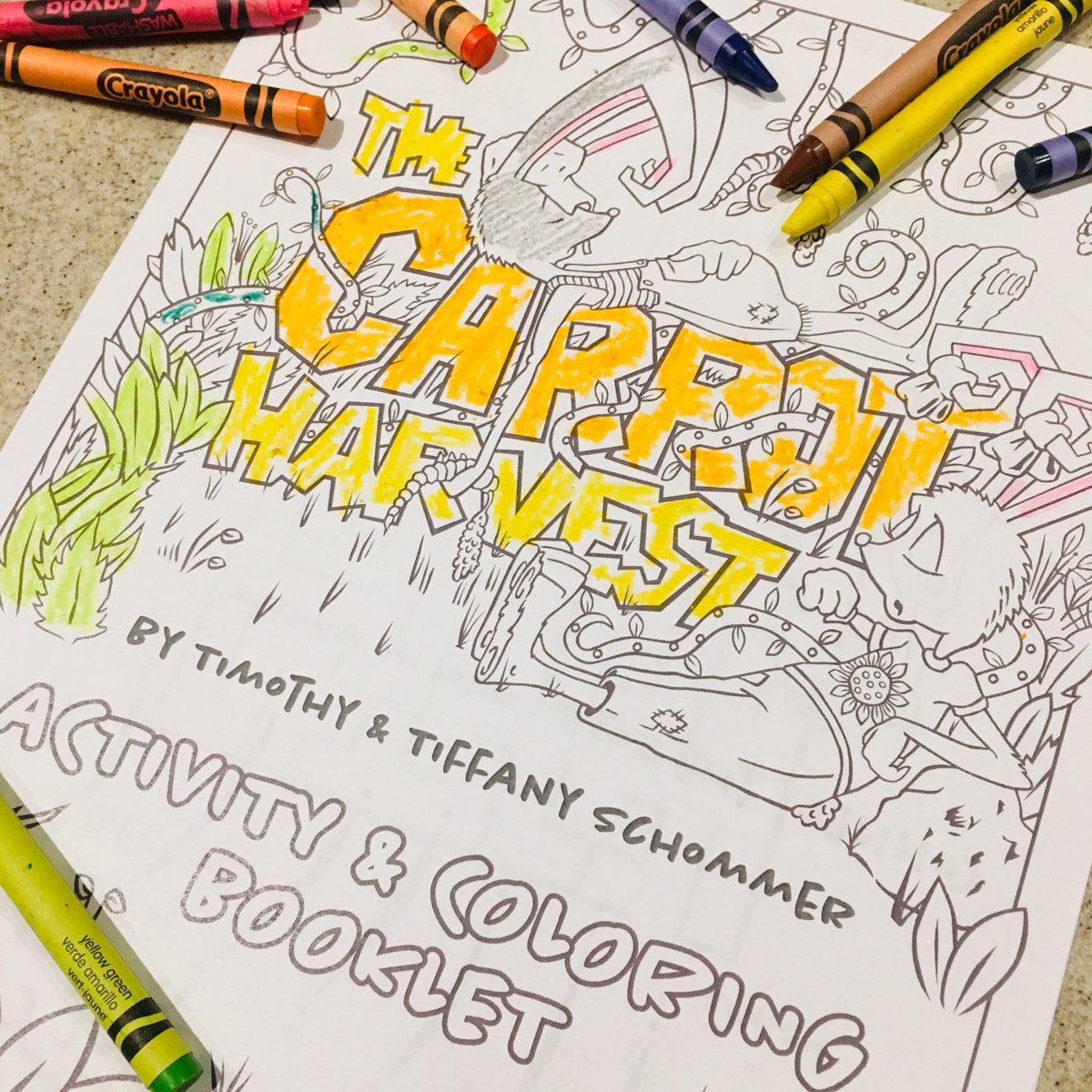 TimothySchommer's tweet photo. Just in time for #Easter, #TheCarrotHarvest activity and #coloringbook is available for download, for FREE, on my website! https://t.co/fubA7X0fms Tag me in a tweet and show off your kiddos coloring skills! Happy Easter! https://t.co/ksOf5Ut1wZ