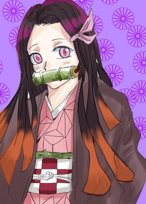トンティー(絵垢)さんがTwitterに投稿した竈門禰豆子(鬼滅の刃)のイラスト。