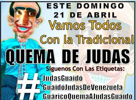 Se repite la Historia
Judas traicionó a Cristo por 30 Monedas de Plata, #JudasGuaidó vende a Venezuela por unos Cuantos Millones de $ #GuaidóJudasDeVenezuela 
<a href="/NicolasMaduro/">Nicolás Maduro</a>
<a href="/LaZurdaDeChavez/">Zurda Konducta</a> 
<a href="/LaHojillaenTV/">La Hojillaen</a> 
<a href="/NicolasMaduro/">Nicolás Maduro</a>
@FreddyBerna
<a href="/YepfriArguello/">Yepfri Arguello</a>
<a href="/Oficial_C_Clap/">Sala.Situacional.Nacional.Comunicadores.Clap</a>
@ClapOficia