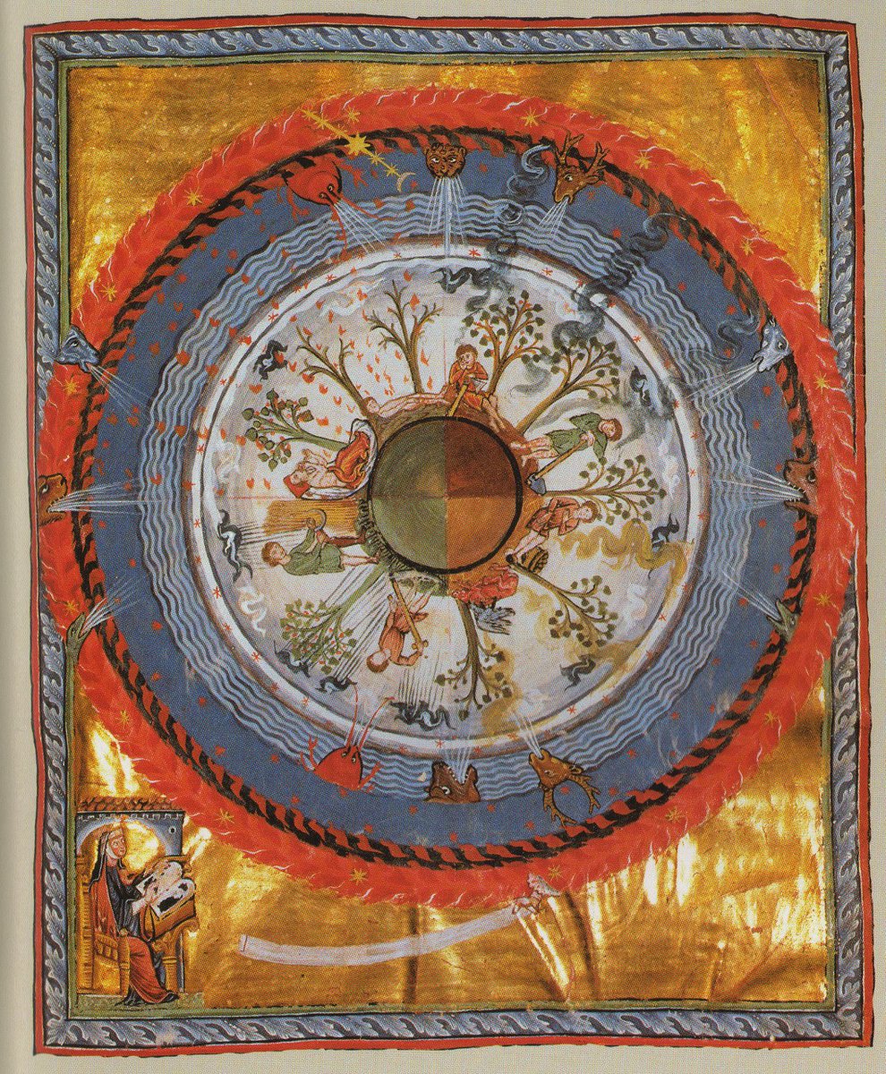 womensart1's tweet photo. Cosmic Tree, Illumination of Hildegard von Bingen (1098-1179), German artist, philosopher,composer,mystic #womensart https://t.co/OiEuicMeqa