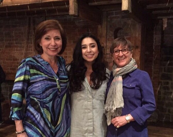 MyraDurfee10's tweet photo. Thanks so much to @LaurenMBoyd for bringing us backstage tonight after #Hamilton. She is a doll. And needless to say, the show was absolutely brilliant. https://t.co/clSiClv0sk