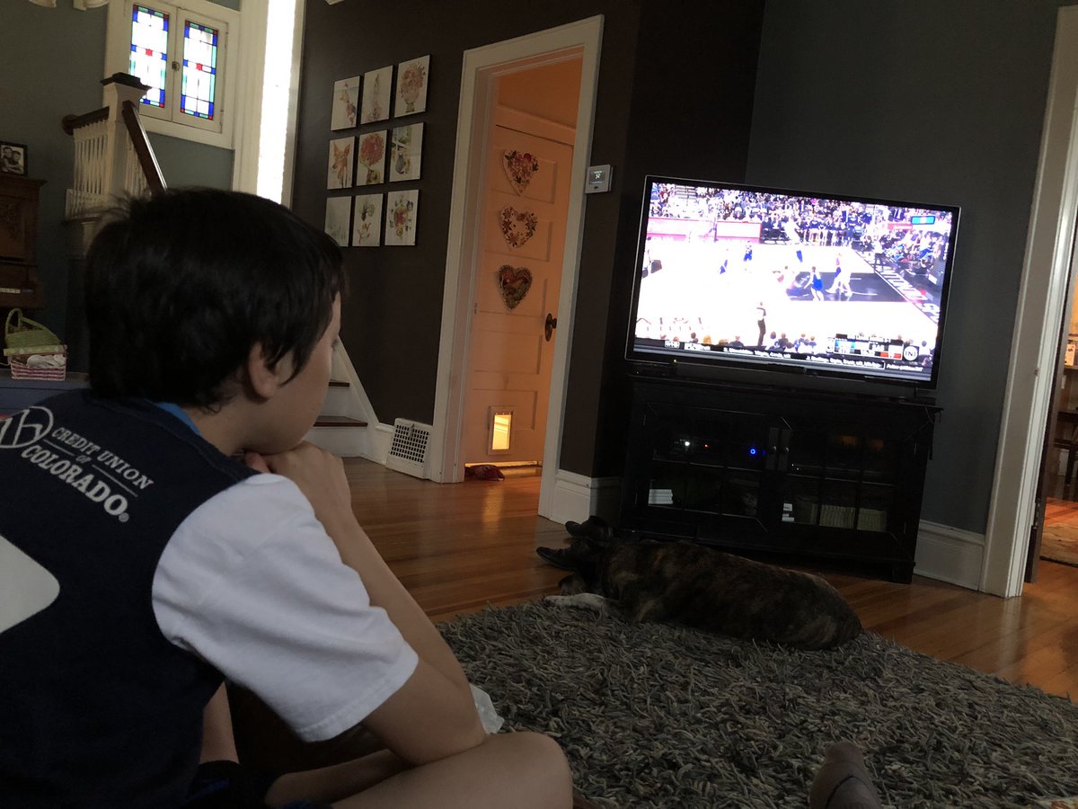 kkhoriuchi's tweet photo. Episode IV : A New Hope.   While watching @nuggets young Jack has hope returned to the galaxy as his beloved Nuggets fight back https://t.co/0uqabuhYC9