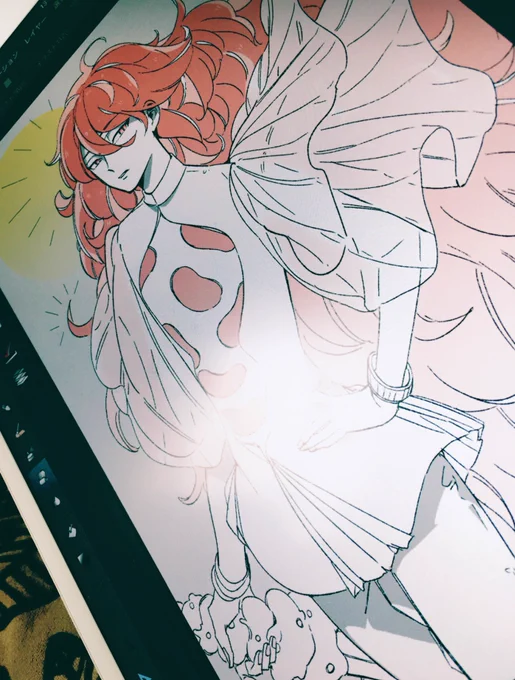 描き途中でボツになって行き場のなくなったパパラチアを発見したので…… 