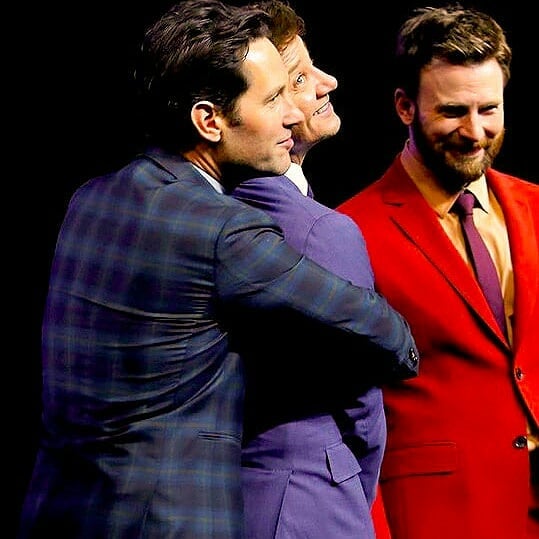 AAssembleBR's tweet photo. 📸 Paul Rudd, Jeremy Renner e Chris Evans no #MarvelFanEvent de #AvengersEndgame em Shangai,  há dois dias atrás. https://t.co/rrff5E9iuj