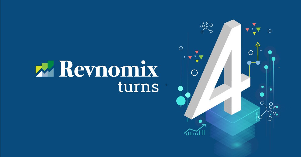 Revnomix's tweet photo. Revnomix turns 4!! What a year it has been, we strengthened our presence in Africa &amp; South East Asia with dedicated operations centres. We assisted our clients in achieving substantial online revenue growth and occupancy. 
Thank you to all who have been part of our success . https://t.co/kiqPS3Zw9G