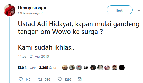 ardhi_aries's tweet photo. Saya harus beri komen apa ya sama saudara kita yang satu ini.
Saudara setanah air. Harus di doakan aja agar...........?
#SeriusNanya #02WinElection #AmankanC1 @Prof_Tamburin @prabowo https://t.co/eneIJxZoSj