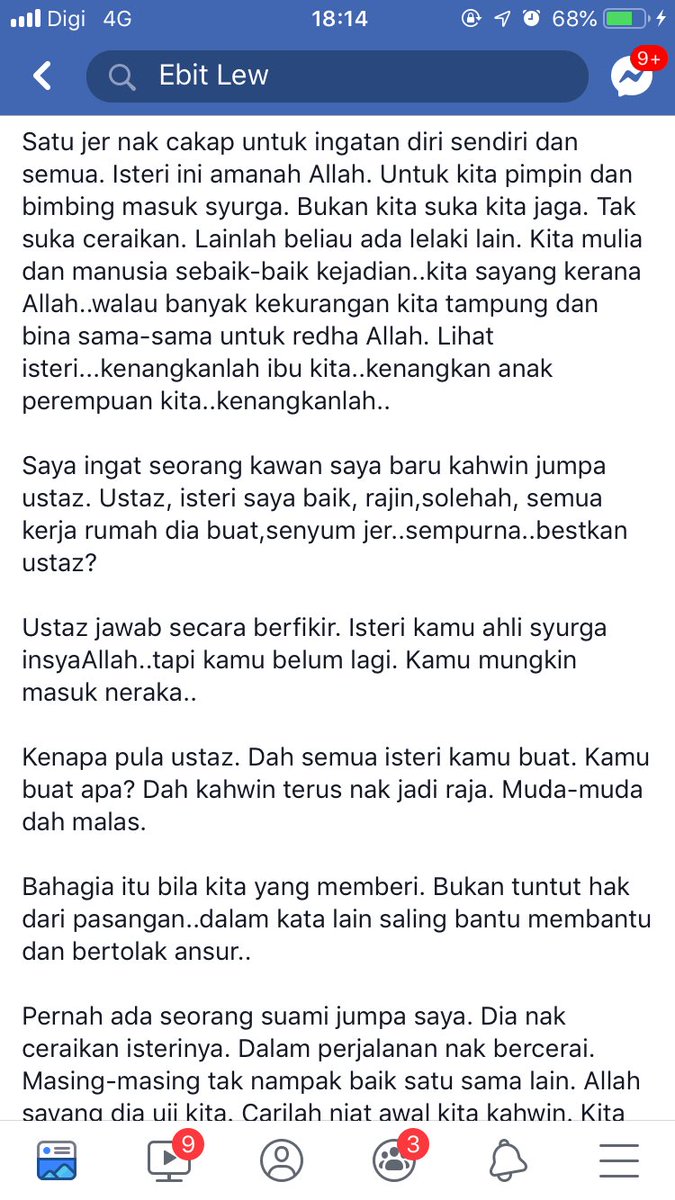 HdinHafizuddin's tweet photo. Setuju sangat pandangan Ustaz Ebit Lew. Terima kasih atas pencerahan, Ustaz. 👍🏾 https://t.co/UKvYaeYPR3