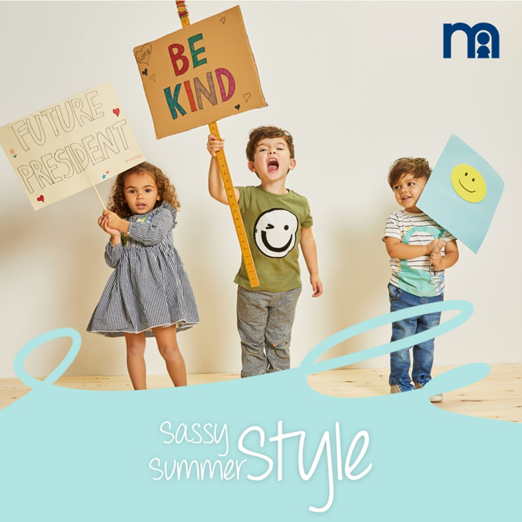 We know that little ones like to take their time getting dressed but Good Vibes from Spring Summer'19 collection will get them going for sure. Made from soft jersey which lives up to any adventure and the wash, let your kids show-up their sassy side this summer with this one.