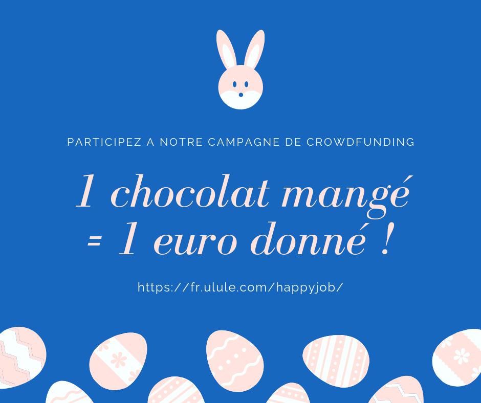 On a trouvé comment boucler notre campagne de financement participatif en un temps record ! Avis aux chocolat addicts, pour nous aider, c'est par ici : fr.ulule.com/happyjob/