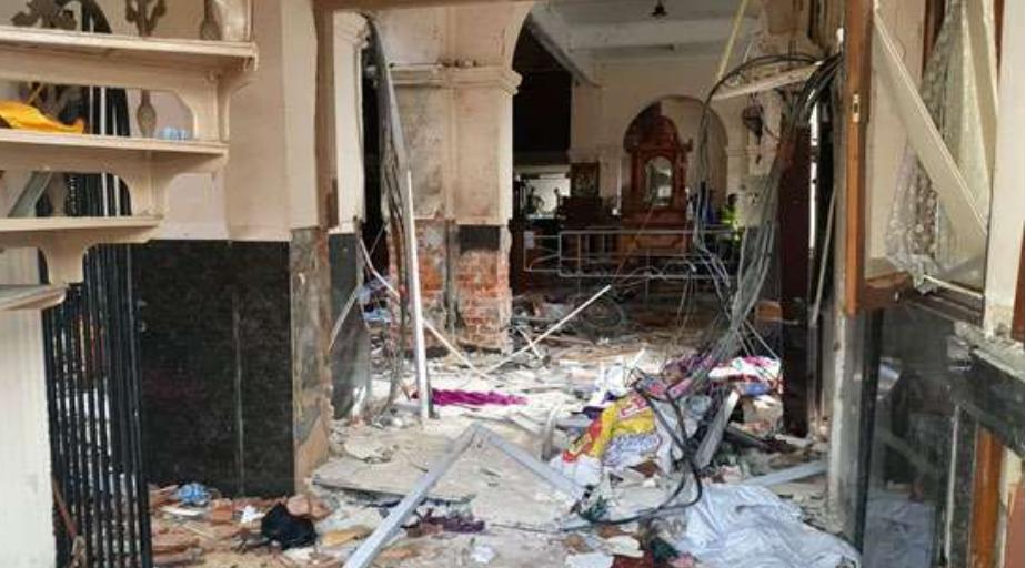 Iglesia en Sri Lanka tras las explosiones