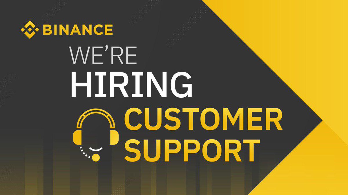 #BINANCE IS HIRING!!

Do you have a passion for helping others? Binance is hiring Customer Support talent in the below languages;

🇷🇺 Russian
🇹🇷 Turkish
🇪🇸 Spanish
🇰🇷 Korean
🇨🇳 Chinese
🇵🇹 Portuguese
🏴󠁧󠁢󠁥󠁮󠁧󠁿 English

JOIN US and #ExchangeTheWorld  👇👇
jobs.lever.co/binance?depart…