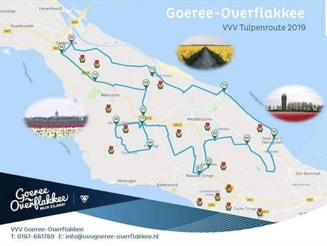 event_broker's tweet image. Voor diegenen die de tulpenroute op @EilandGO @gem_go willen doen met Pasen hierbij een handig kaartje. Oost Flakkee is niet inbegrepen maar zijn ook prachtige velden te bewonderen tussen Oude Tonge en Ooltgensplaat. @TrotsOpFlakkee