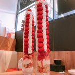 衝撃スイーツwまさにいちごの山登り!パフェ界のラスボスがここに降臨!