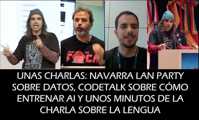 chemaalonso's tweet photo. El lado del mal - Unas charlas: Navarra Lan Party sobre Datos, CodeTalk sobre cómo entrenar AI y unos minutos de la charla sobre la lengua https://t.co/aPa9guxr9n @elevenpahts @navarralanparty #OpenAI https://t.co/qwNlURkkJL