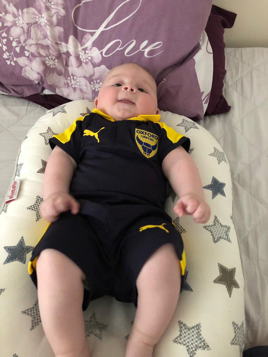sokelly82's tweet photo. My little monkey in his first football kit 🙈 #oxfordunited #yellows #chunkymonkey https://t.co/K4AYTEF3JY