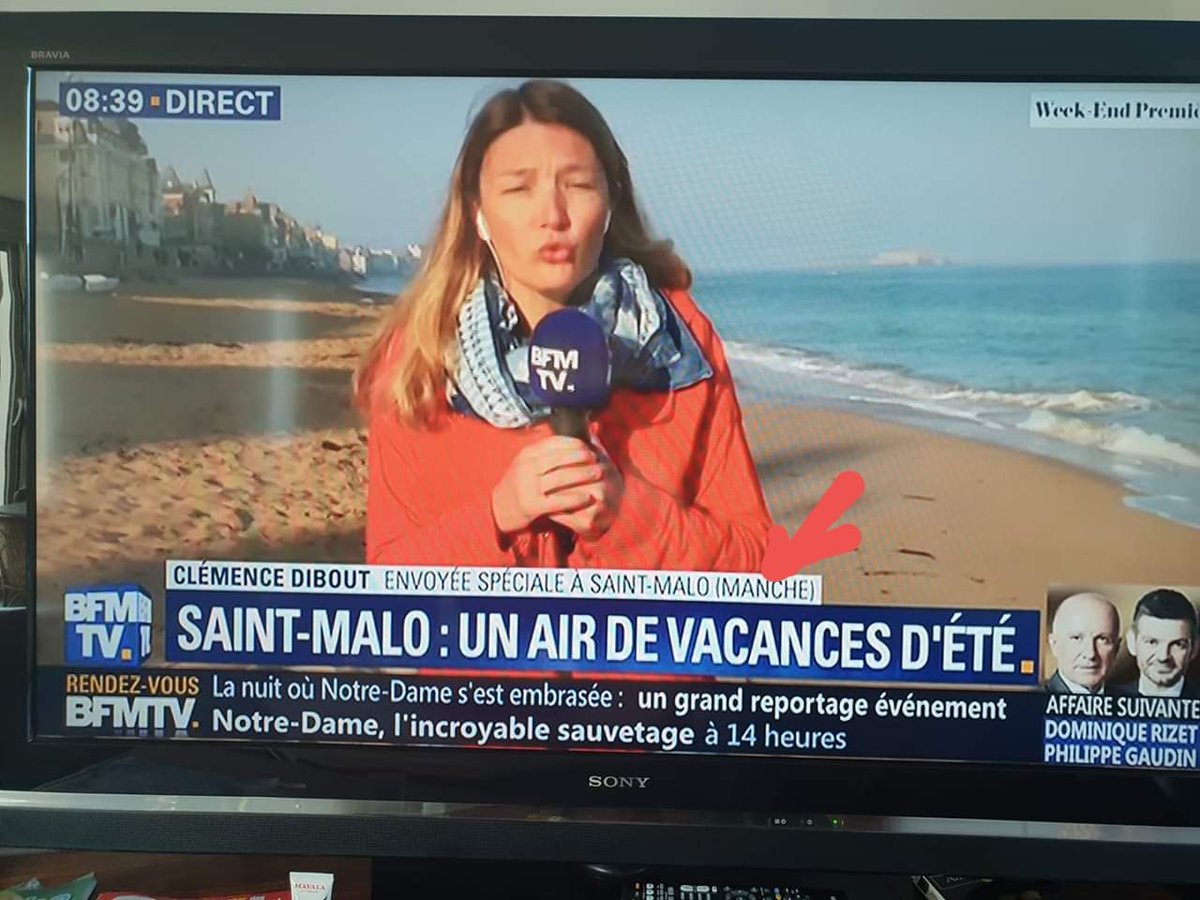 BenjFontaine's tweet photo. Je crois que @BFMTV vient de mettre fin au débat sur le-Mont-Saint-Michel. Il est Normand avec certitude. Ça vous fait quoi @SaintMaloVille ? https://t.co/pQiMWZwdLy