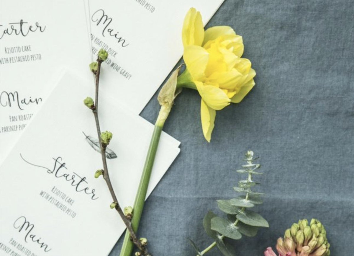 #treatyourself // Die Gäste sind eingeladen und das  Festtagsgeschirr steht bereit. 🍽 😋 Die Frage "Was gibt es heute denn Leckeres?" beantwortet eine selbst gestaltete Menükarte ✍️  zusammen mit Blumen auf besonders stilvolle Weise. 🌸🌹🌷
ow.ly/8bhh50qAZu3