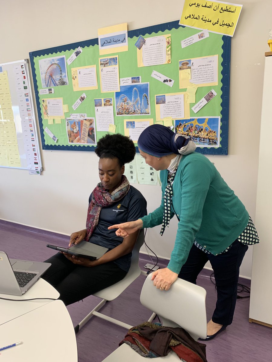 nohabish's tweet photo. PD for teachers by teachers ❤️ using #iPads to promote effective learning. An amazing hands on session attended by a multi- division group of DAA teachers to explore #Nearpod, #Classroomapp and #ScratchJunior @DAAElementary @daa_innovate @KHDA #DAABestYearEver https://t.co/k9th1zBcWq