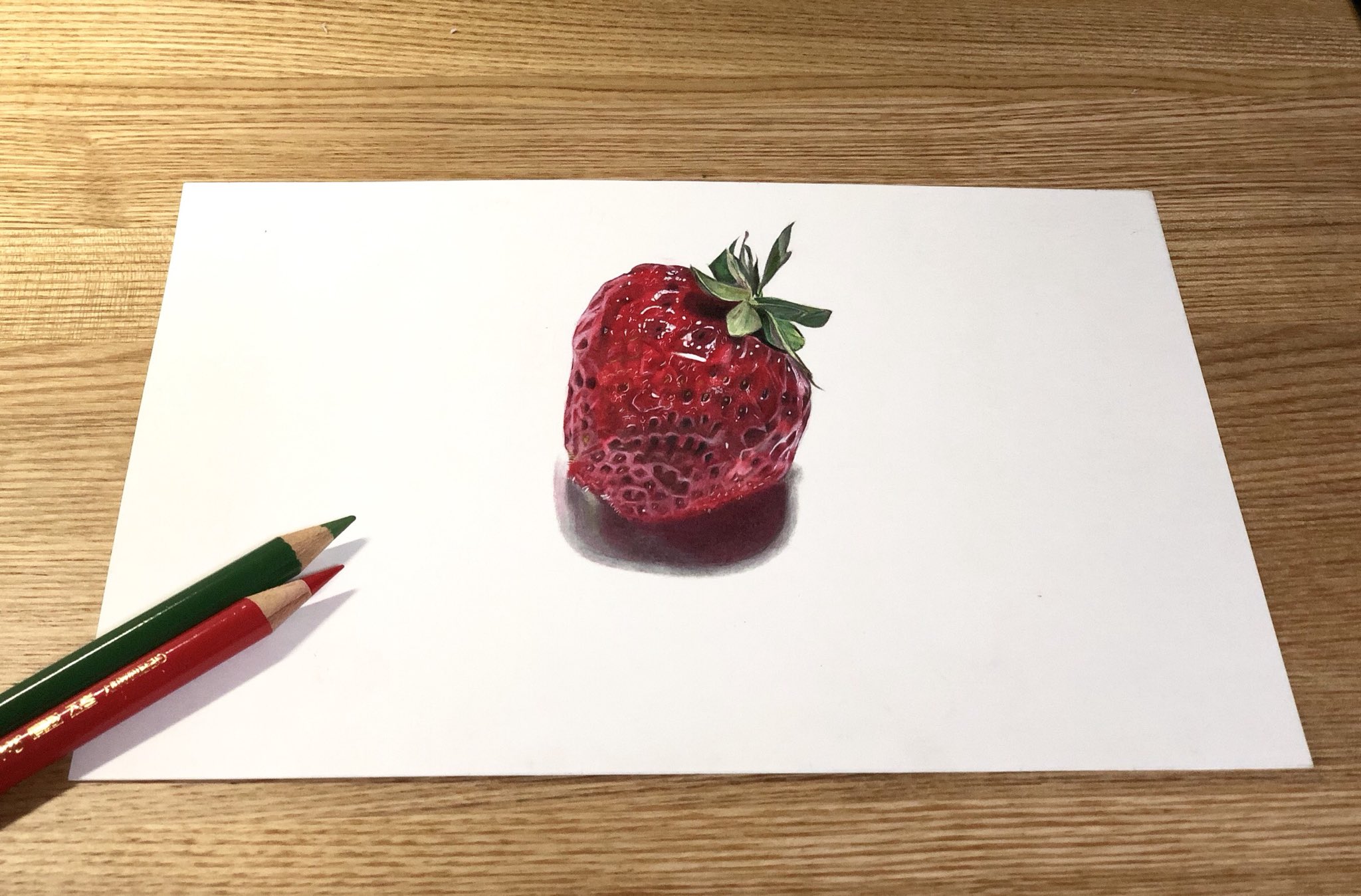 慧人 いちご描きました 色鉛筆画 T Co Nlcuybvj4y Twitter