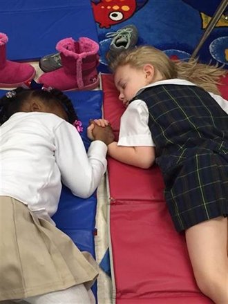 Two little girls hold hands while they nap.
#animalsvideos #wildlifeperfection