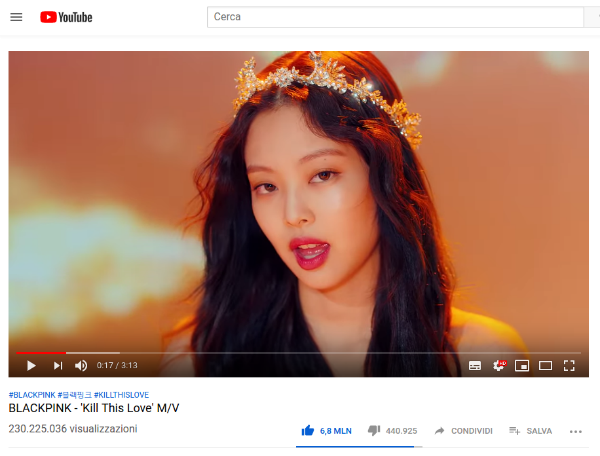 SerieTV46's tweet photo. #BLACKPINK "Kill This Love" MV has surpassed 230M views on Youtube in just 16 days. 🔥🔥 https://t.co/ieoVk95H4G