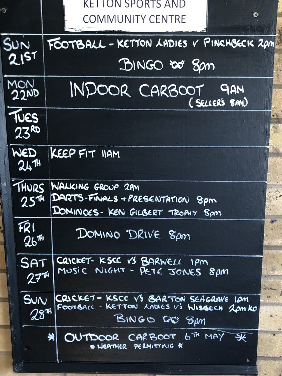 *** What’s on at KSCC this Week ***