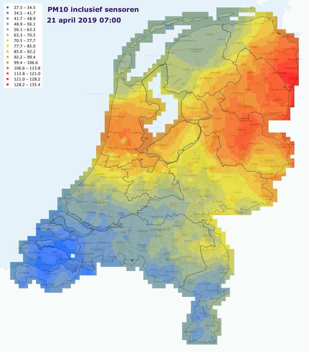 Wilt u geen fijnstof vlucht dan vandaag naar Zeeland of blijf daar.