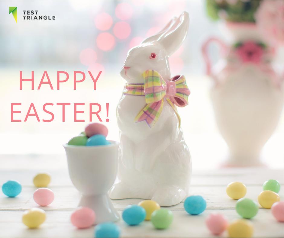 TestTriangle's tweet image. &quot;Easter is the only time of the year when it’s perfectly safe to put all your eggs in one basket.&quot; Happy Easter from the entire team of Test Triangle!
#Easter2019  #TestTriangle