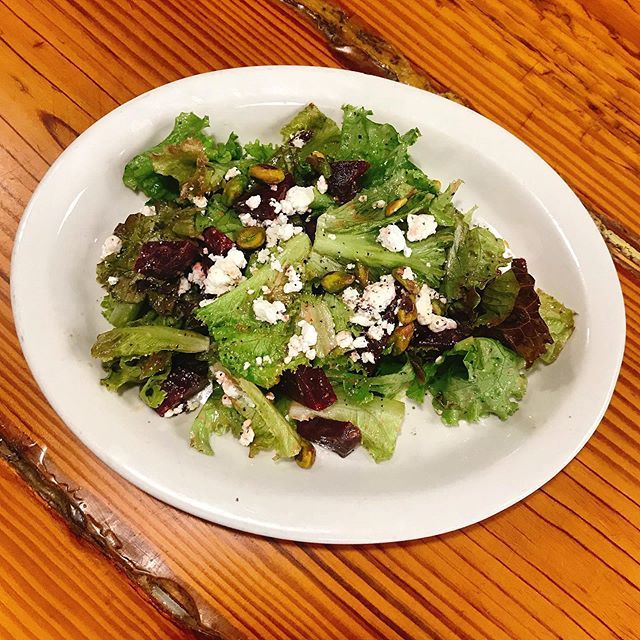 Cafe458's tweet photo. Easter special today at Cafe 458 is a Spring Beet Salad with white balsamic dressing, goat cheese, and pistachios! Come in to celebrate with us. ♥️ #eatwelldogood458 https://t.co/sOYWqxkm1U https://t.co/FAOypPZsuS