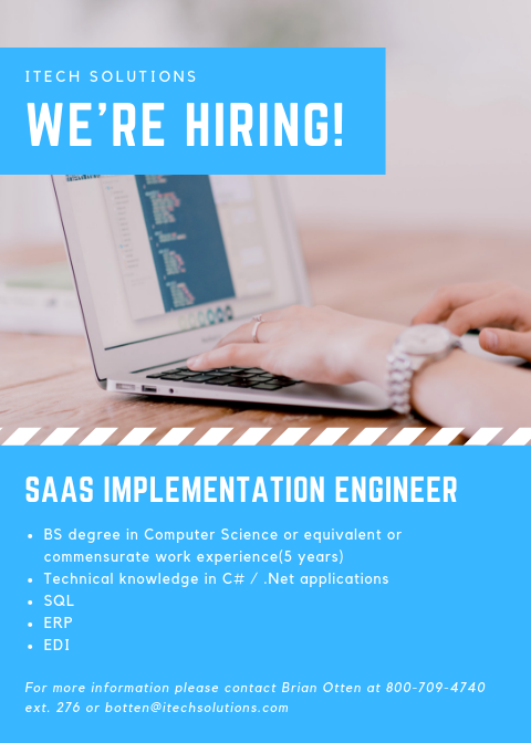 iTechSolutions_'s tweet image. We have an opening for a SaaS Implementation Engineer for a Direct Placement position in Arden Hills, MN. #SaaS #SaaSImplementation #SaaSEngineer #JobSearch #JobHunt #JobOpening #Hiring #NowHiring #Job #Careers #Employment #TweetMyJobs #ITStaffing
buff.ly/2U4sDMs