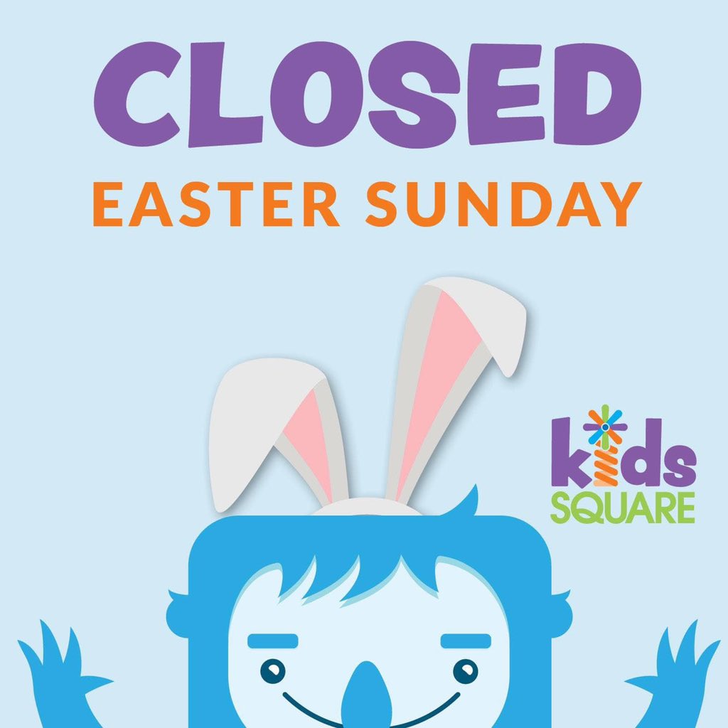 🐰 Happy Easter everyone. Remember we are CLOSED today. Enjoy your day! #kidssquareroanoke #childrensmuseum #downtownroanoke #easter