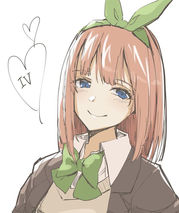 こみやまさんがTwitterに投稿した中野四葉(五等分の花嫁)のイラスト。