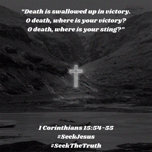 giselleaguiar's tweet image. “Death is swallowed up in victory. O death, where is your victory? O death, where is your sting? ” 1 Corinthians 15:54-55 NLT
bible.com/116/1co.15.54-…
#ResurrectionSunday 
#JesusRose &amp;amp; overcame death
#HeIsAlive 
#HeIsRisen
#EasterSunday
#SeekJesus
#SeekTheTruth
#NewLife