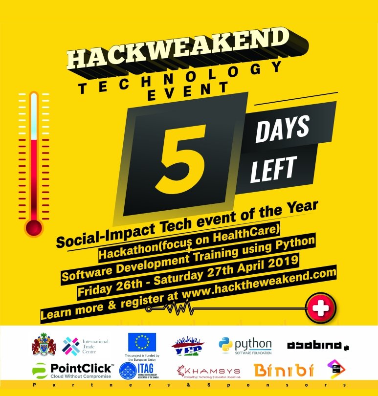 Fabiyi_WaleTaza's tweet image. Counting down from the smiling #coast of #west #Africa, #Gambia, with it's beautiful #beaches&pleasant people , it's 5️⃣🕔 Days to @hackweakend 2019. Supported by @yepgambia @ITAGGambia @jetbrains @ThePSF @Khamsys @pointclicktech #AsabinaGMBH #Biiniibii
#TechForGood #HealthTech