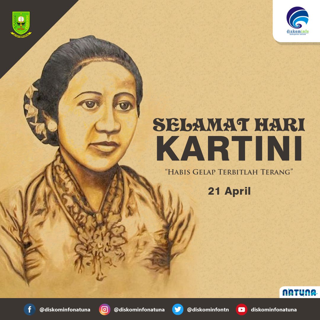 Selamat Hari Kartini #SobatKom untuk semua perempuan di Indonesia.

#diskominfo #kominfo #Natuna #diskominfonatuna #medsos #infografis #kartini #harikartini #kartiniday #kebayakartini #kartinijamannow #kartinimasakini #21april #jepara #emansipasiwanita